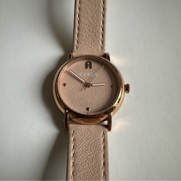 Furla Easy Shape Watch Nude Leather Strap Rose Gold Case 32mm main image 5